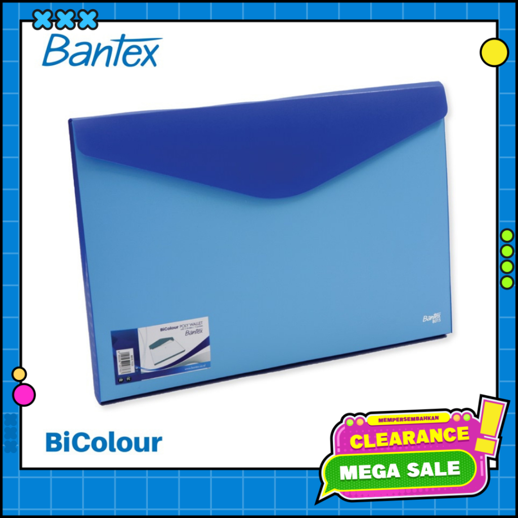 

Bantex BICOLOUR Polly Wallet Folio (2 Divider) Cobaltblue Skyblue - 8015 1123