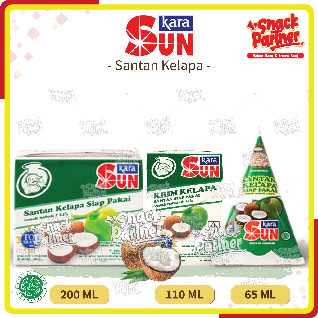 

SUN KARA Santan Kelapa Asli 65 / 110 / 200 ML - UHT Coconut Milk 65ML 110ML 200ML