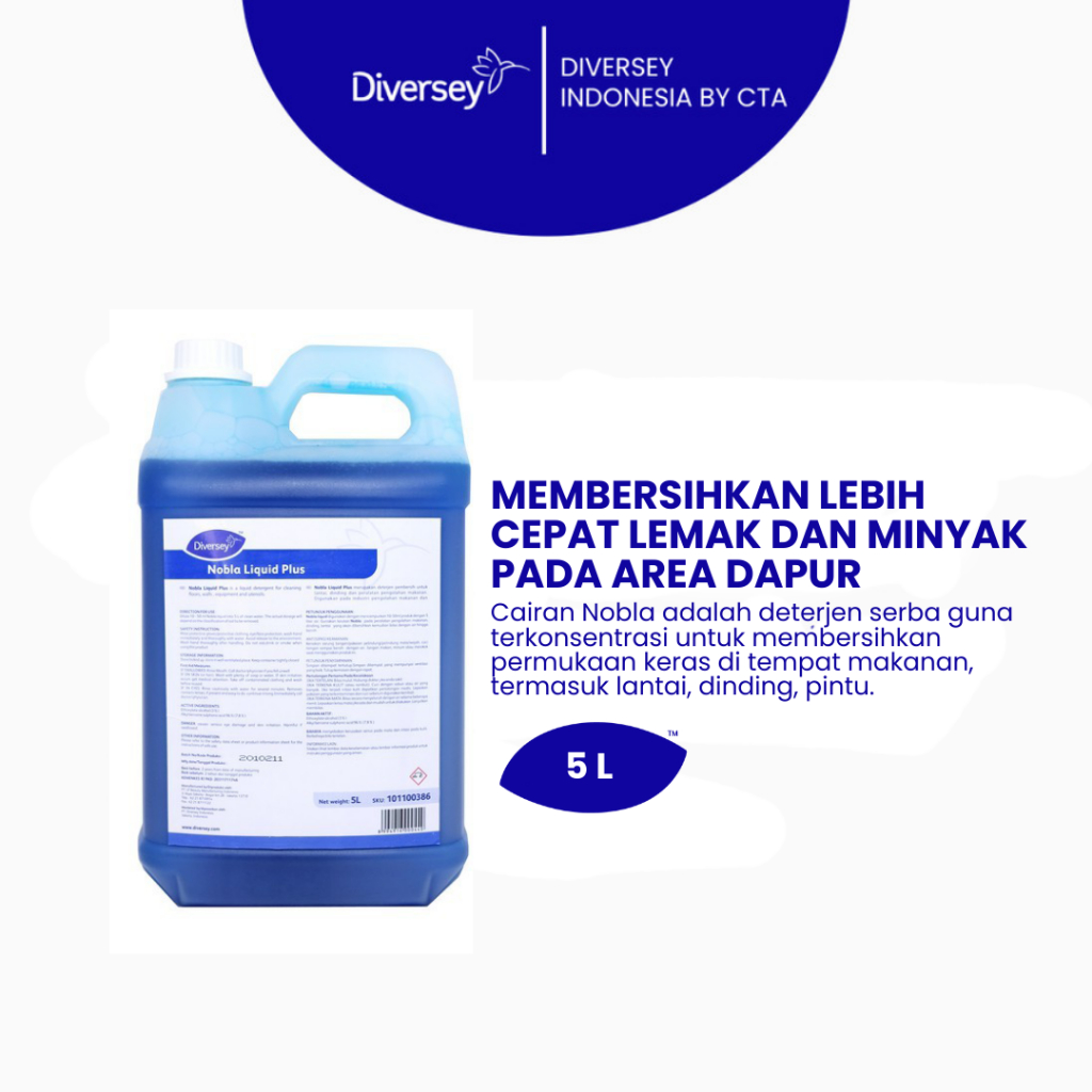 Diversey Nobla Liquid Plus - 5 LITER - Multi Purpose Cleaner - DIVERSEY INDONESIA