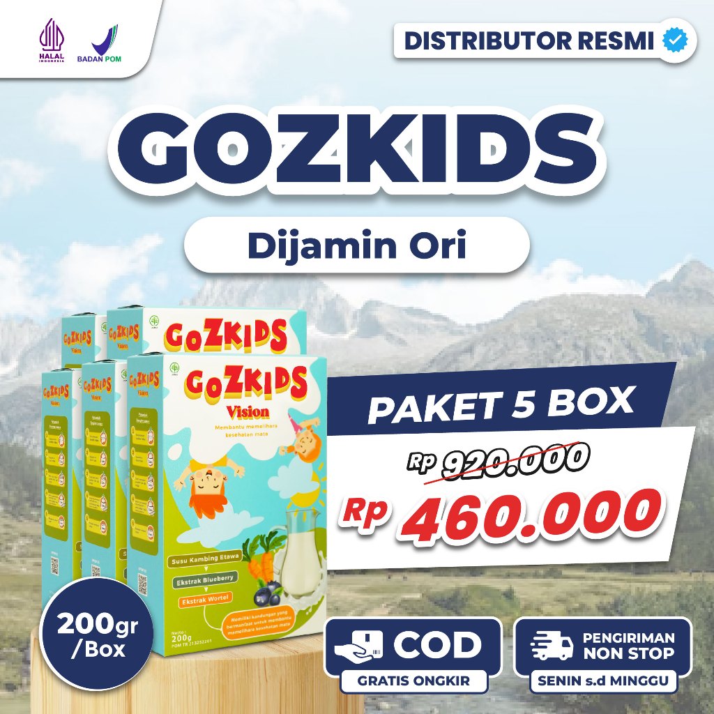 

Gozkids Vision 5 Box Original Susu Herbal Anak Bantu Mengobati Mata Minus dan Kesehatan Mata Anak