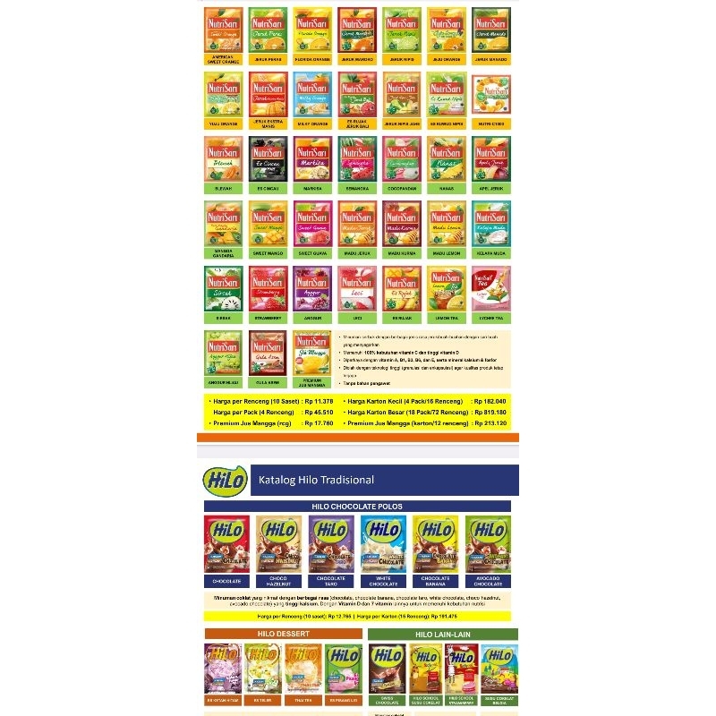 

Nutrisari Bubuk Sachet (per renceng)