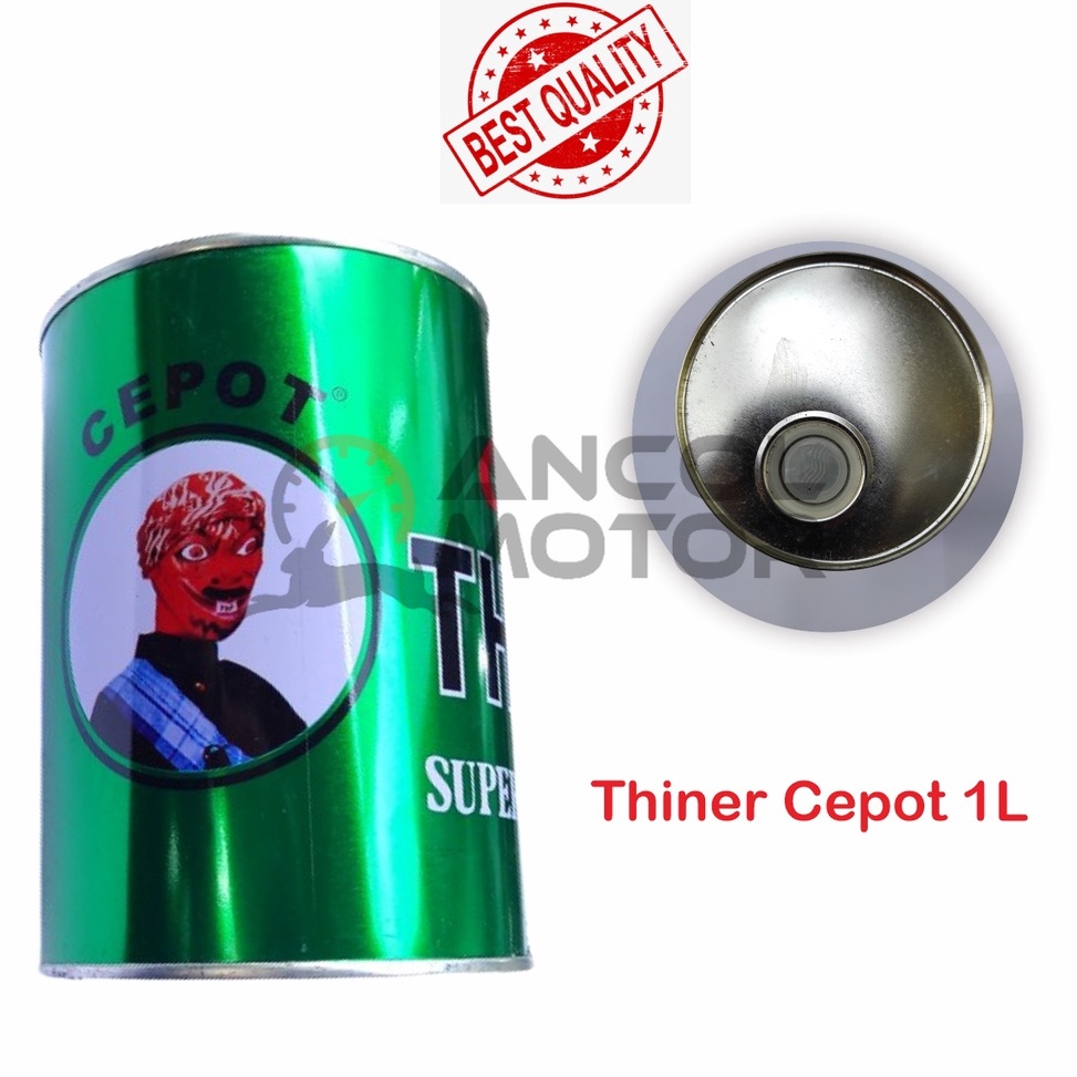 

KODE H92K Cepot Thinner Hijau 1L Tiner Pengencer Lem Campuran Cat Thiner Gloss