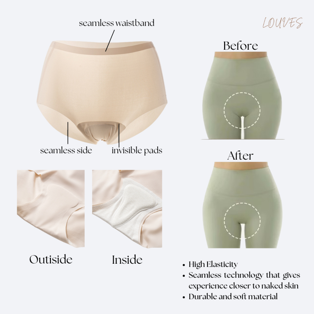 Solace Seamless Highwaist Panties Thong Camel Toe Free - Louves