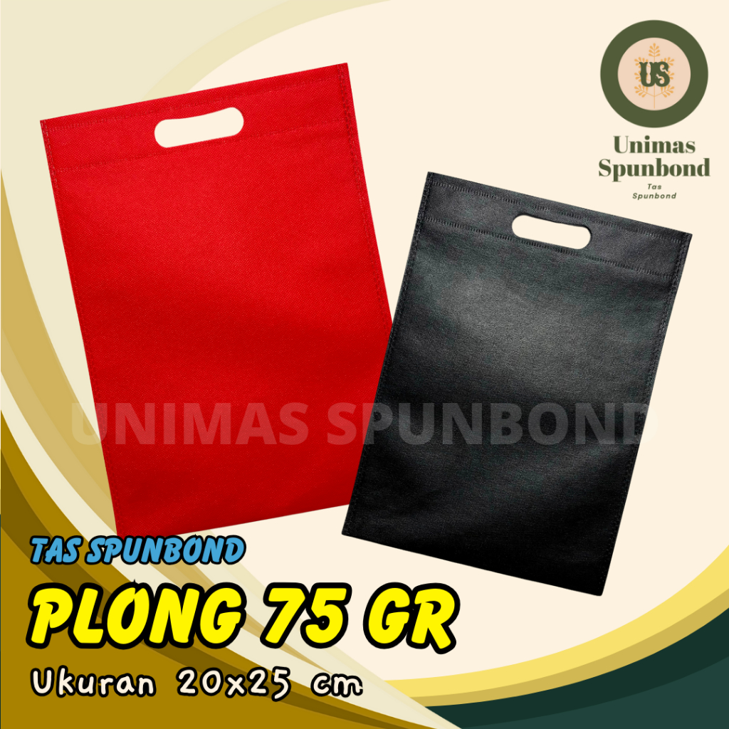 

TAS SPUNBOND PLONG (OVAL) 20X25 CM 75GR POLOS UNTUK TAS SOUVENIR, SYUKURAN, MENGENANG, PROMOSI, BANSOS,DLL