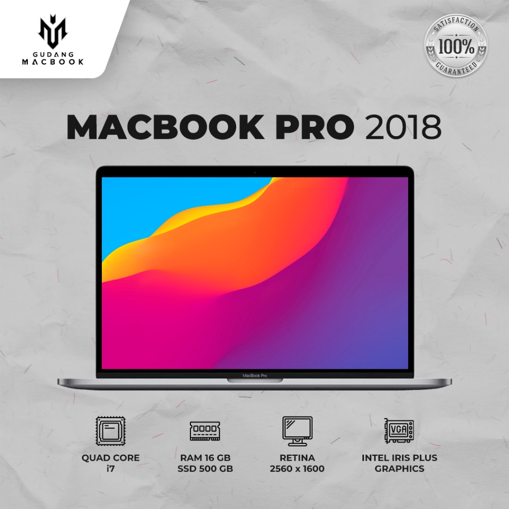 Macbook Pro Retina 2018 Touchbar Core i5 i7 13inch Ram 16/512GB Murah Original