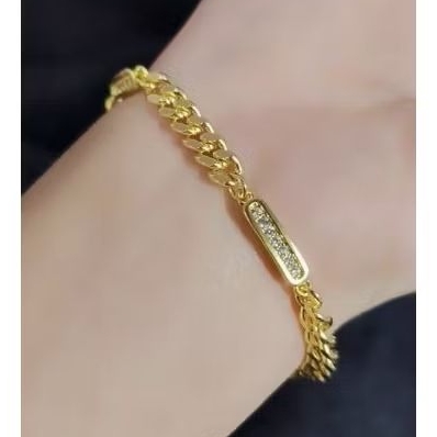 xuping88 gelang rantai batang platinum titanium wanita anti karat-Perhiasan