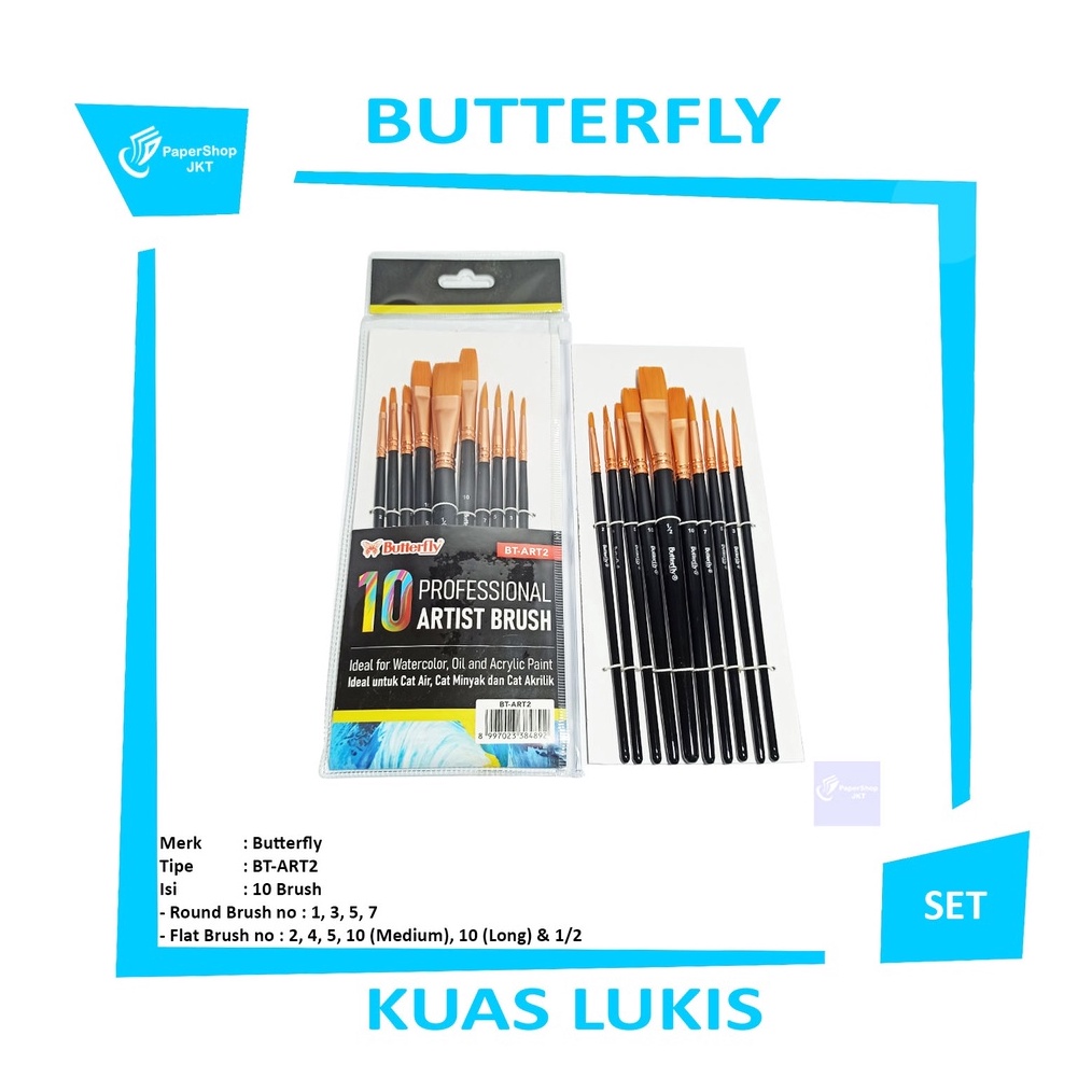 

KODE L65Z BUTTERFLY Paint Brush BTART2 Set