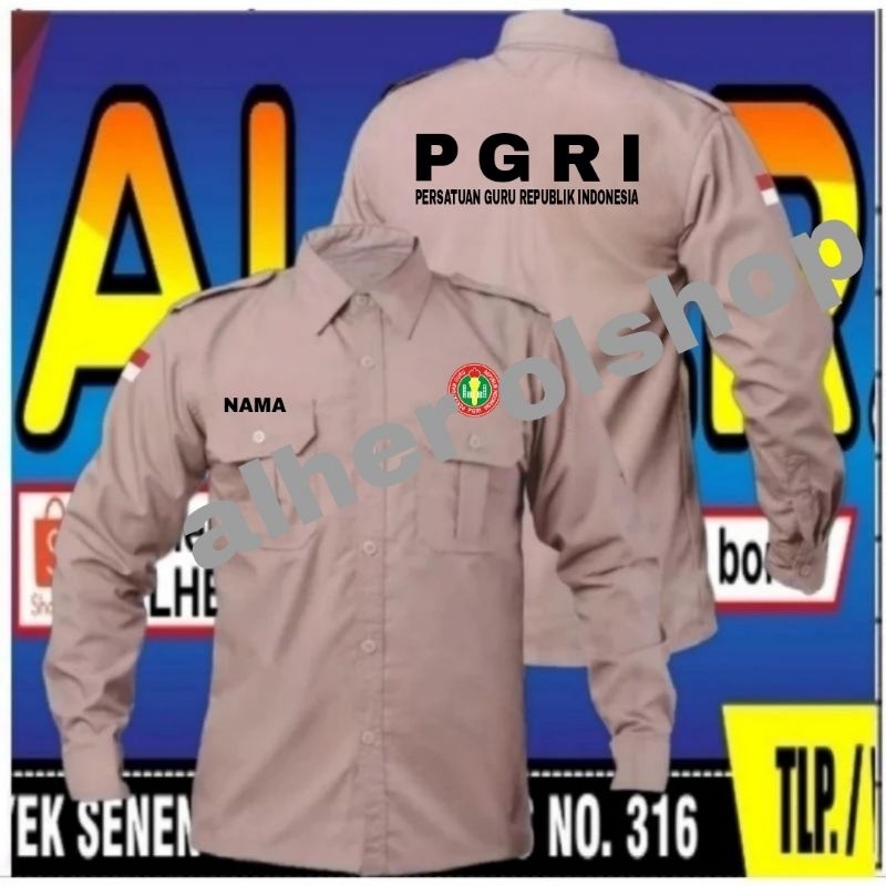 Big size kemeja PGRI baju PGRI Seragam PGRI baju kerja PGRI Seragam kerja PGRI kemeja kerja PGRI pdh