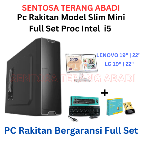 Pc rakitan core i5 | mini slim Cpu | Fullset Komputer