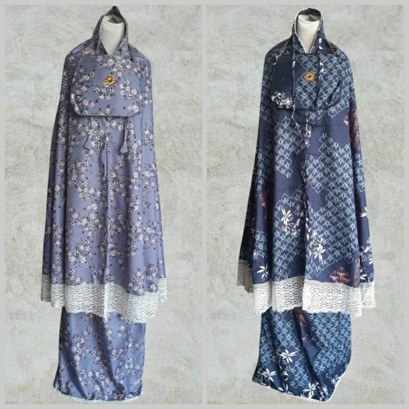 MUKENA KATUN JEPANG ORIGINAL RENDA LEBAR RESTLETING DAGU
