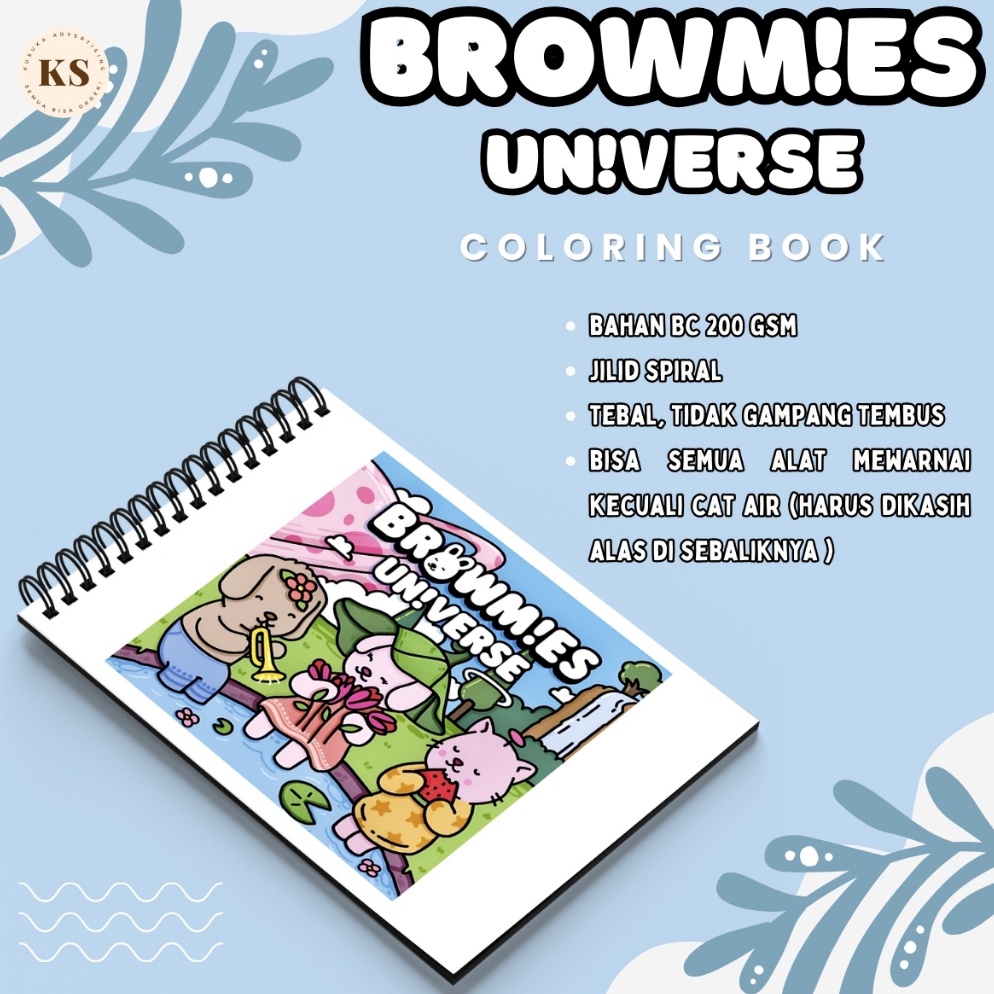 

KODE R17N BROWMIES UNIVERSE Healing Cozy Coloring Book Activity For Kids Adults Buku Mewarnai Anak Remaja Dewasa Aesthetic Kertas Tebal