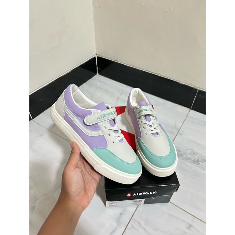 Sepatu Airwalk Kids sale 70% abu2-hijau-ungu (BARSI LILAC JR) ukuran 34