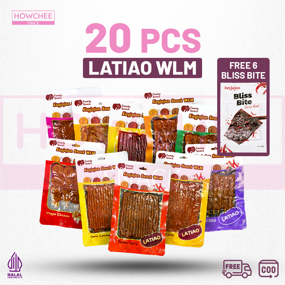 

Latiao Howcheesnack - [20 pcs] [HALAL] Latiao Gluten Spicy Snack | Makanan Ringan Tinggi Protein | Latiao Grosir