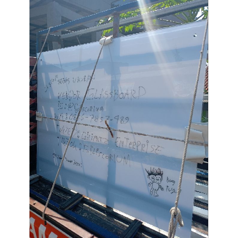 

papan tulis kaca glassboard 5mm 180x90 non temp