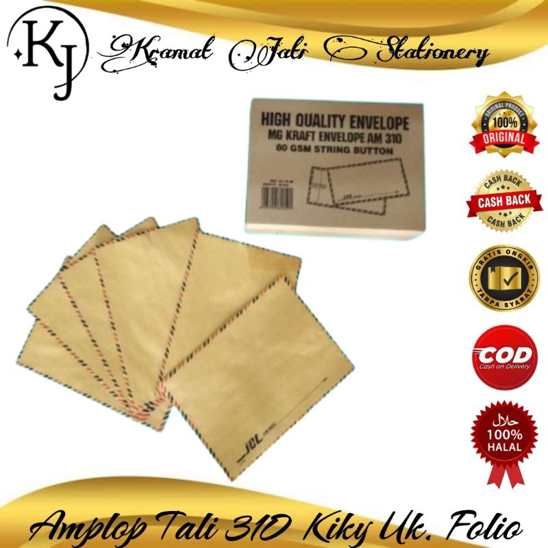

Amplop Tali 310 Kiky Uk. Folio Isi 50 Lembar (1 Pack)