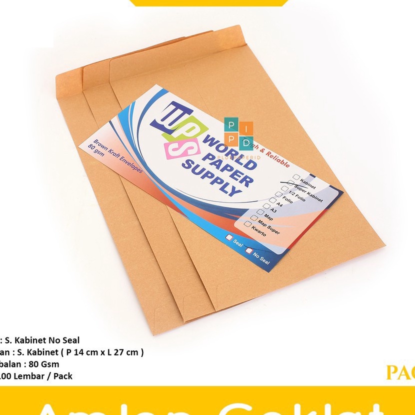 

Pilihan WPS Amplop Coklat Ukuran Cabinet 14 x27 cm No Seal Pack