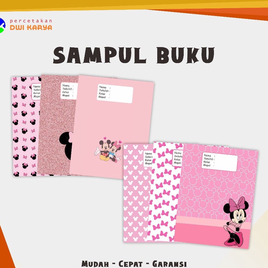 

Potongan SAMPUL BUKU MINNIE MOUSE 6 LEMBAR SAMPUL BUKU AESTHETIC