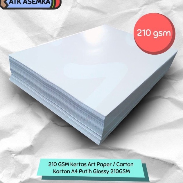 

HJ6 31 GSM Kes Art Paper Carton Karton A4 Putih Glossy 31GSM Atk