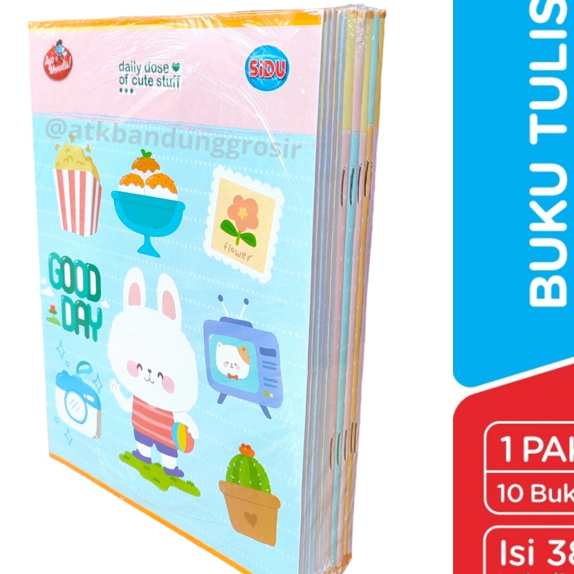 

FG2 Buku Tulis Sinar Dunia 38 Lembar SIDU Ukuran Qwarto Cover Random pack 1 buku