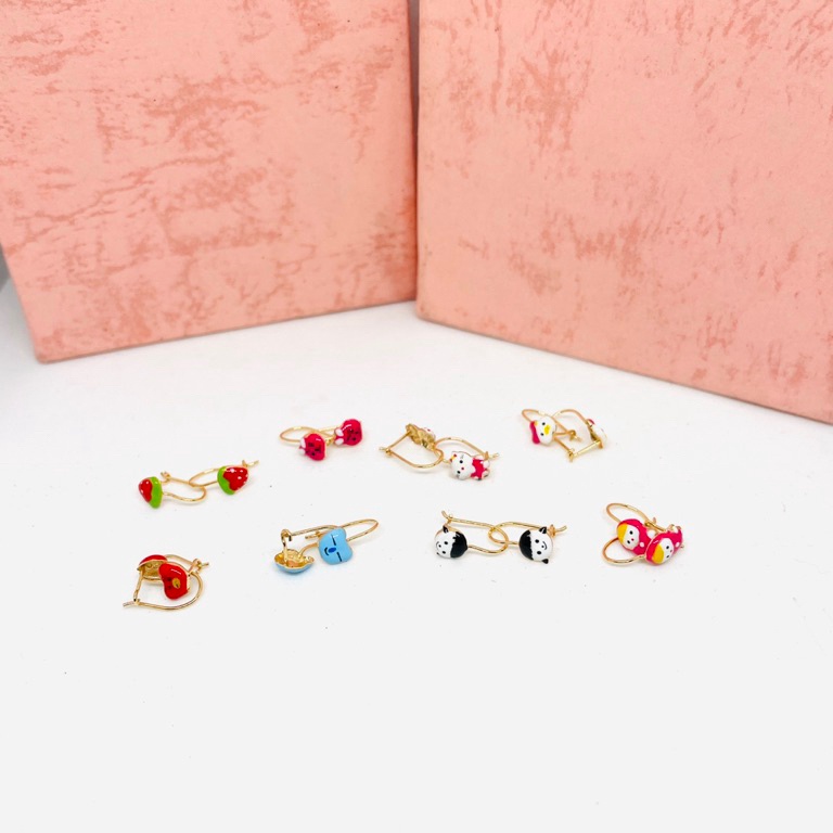 KODE I39A Anting Bayi dan Anak Emas Asli model desi boneka kadar 3