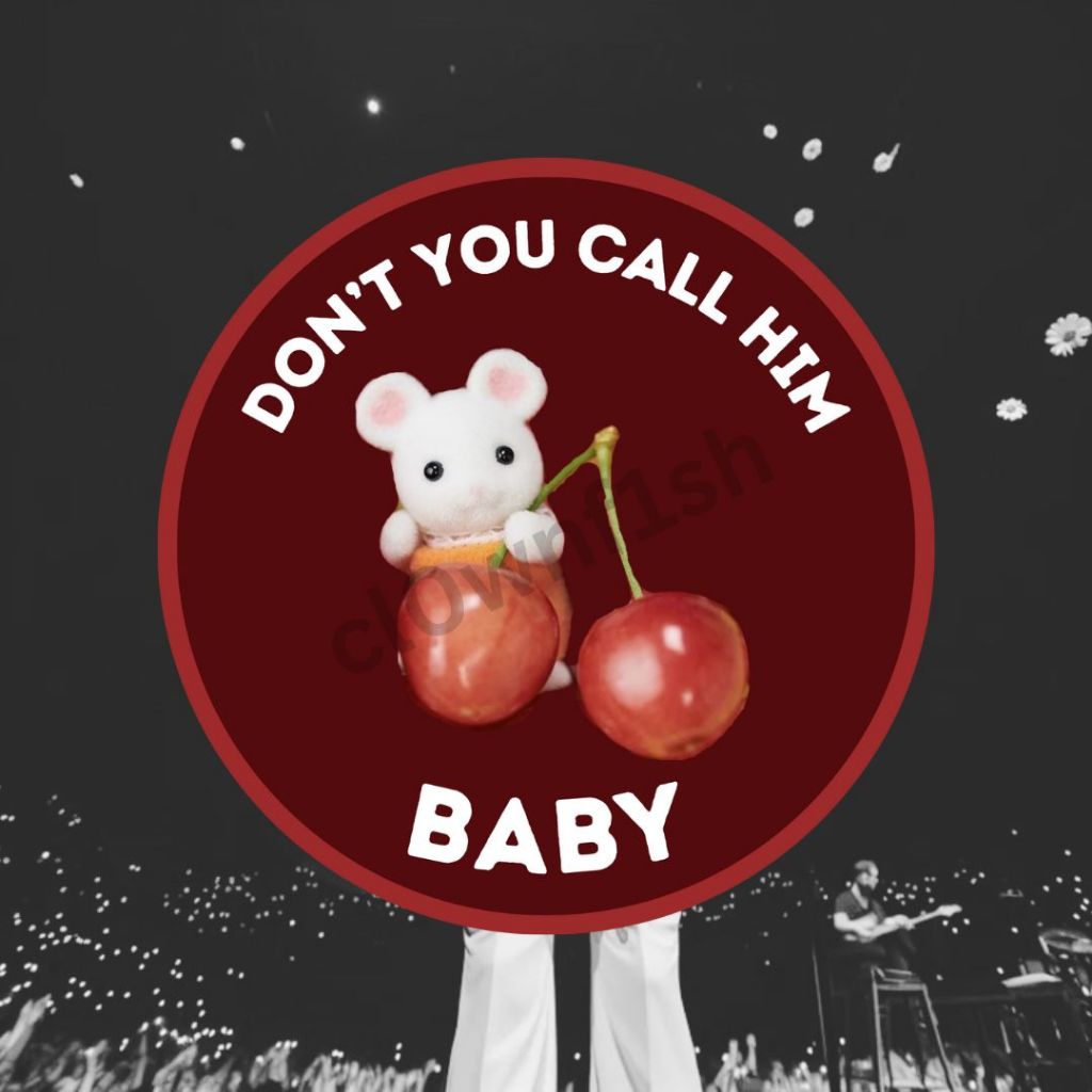 

Don't You Call Him Baby Harry Styles Sylvanian Families Sticker (Cherry - Fine Line)