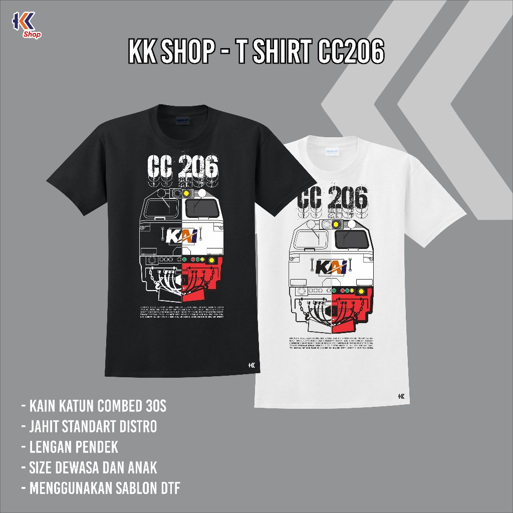 KAOS CC206 KOMBINASI OUTLINE SIZE DEWASA DAN ANAK