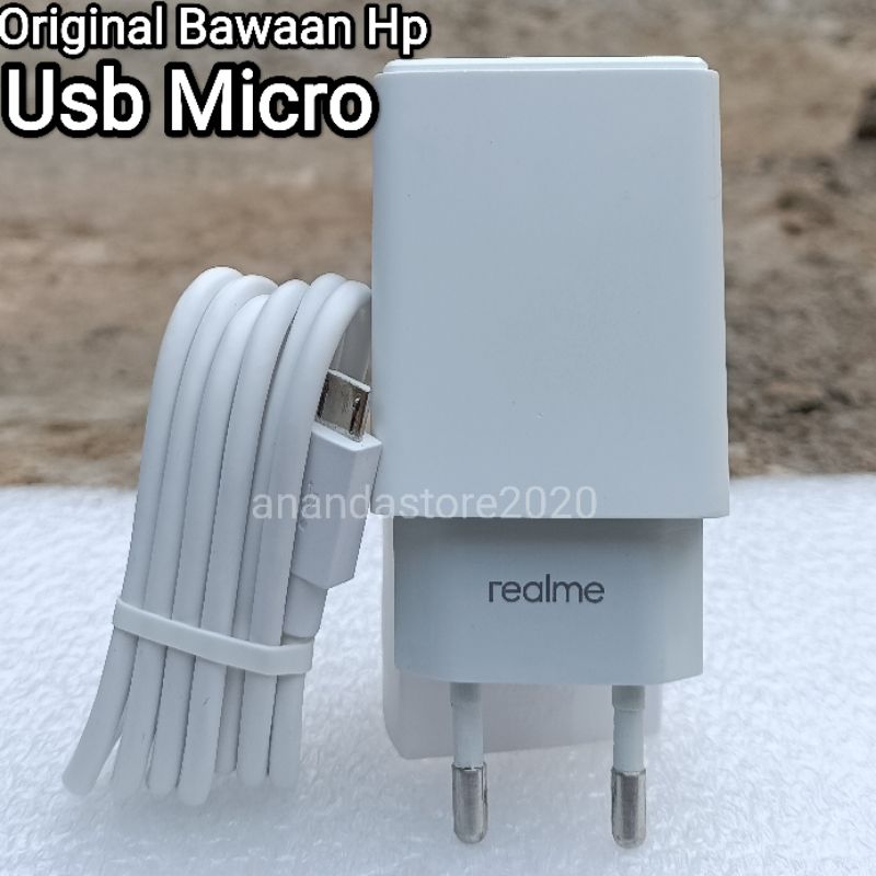 Charger Realme Bawaan Hp original 100%micro usb 5i C15 C11 C12 C1 C2 V1 C20 C21 5i asli bawaan