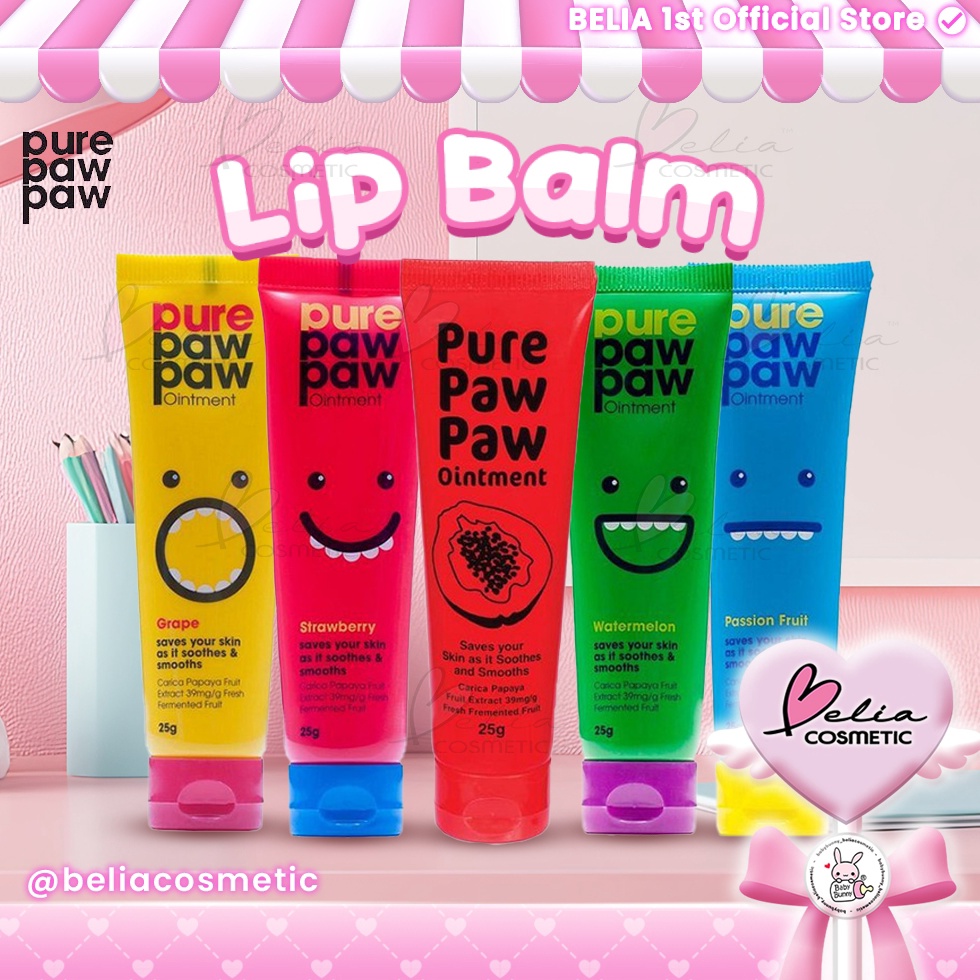 Super Hits  BELIA  Pure Paw Paw Ointment 25g  Lip Balm   Make up pawpaw