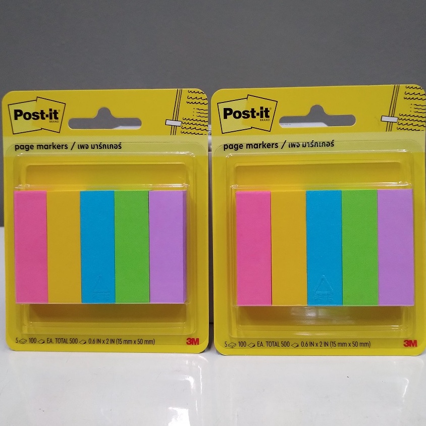 

DIJAMIN ORI 3M Post It 675ASST Page Marker 15mm x 5mm BL THEN
