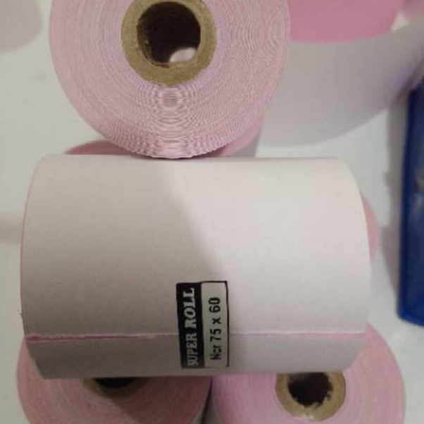

Get Quality Kertas kasir ncr 2ply ukuran 75x6mm paket 1pak isi 1roll