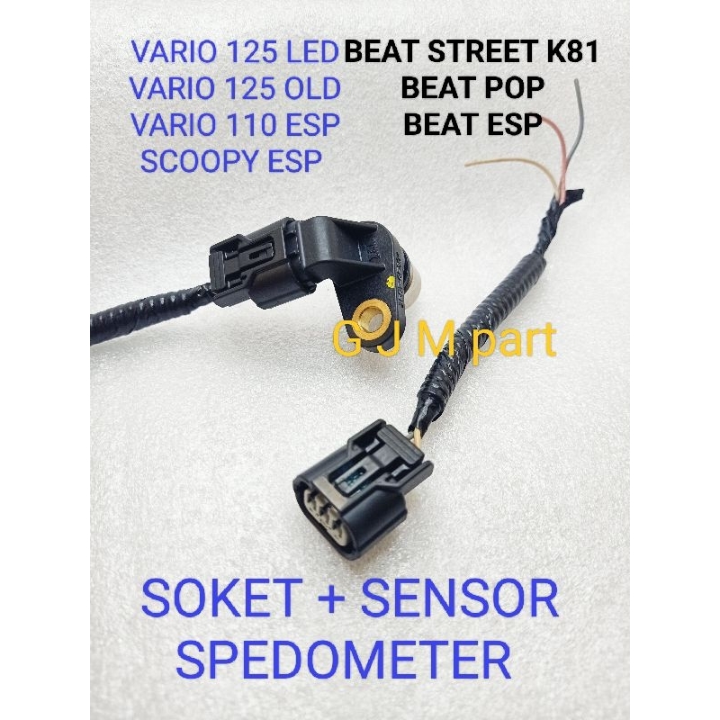 SOKET PLUS SENSOR SPEDOMETER SPIDOMETER DIGITAL HONDA BEAT STREET K81 SCOOPY ESP VARIO 125 ESP BEAT 