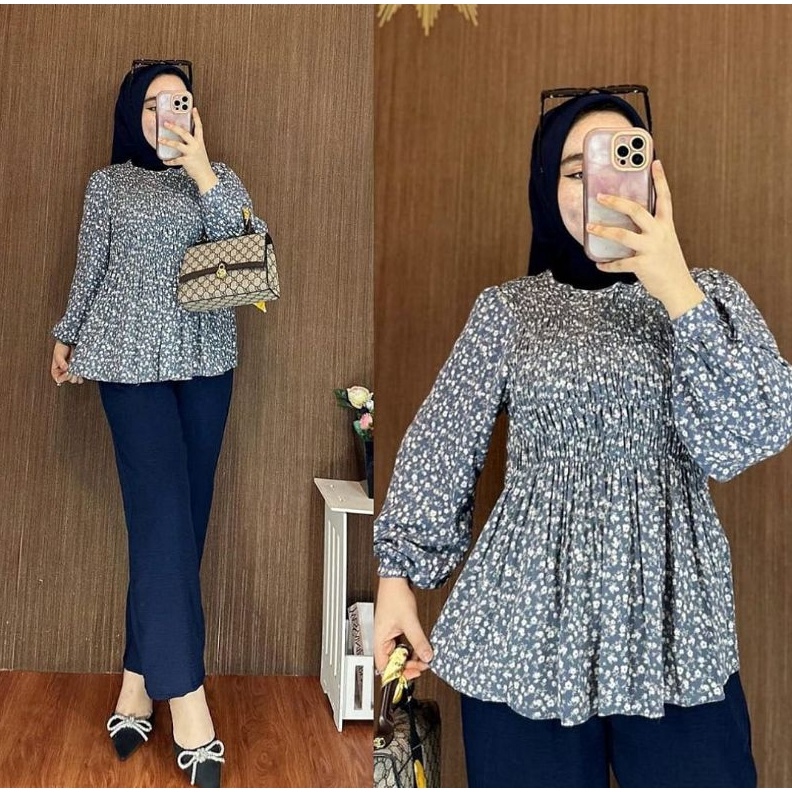 KODE U66Z one set ootd wanita korean style terbaru setelan celana Panjang baju busui santai wanita k