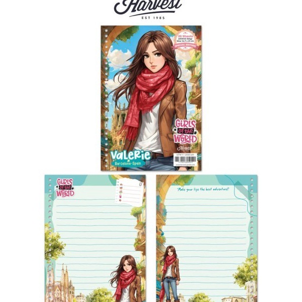 

Terbatas Loose Leaf Kes Binder Harvest A5 Girls of The World 2 Barcelona
