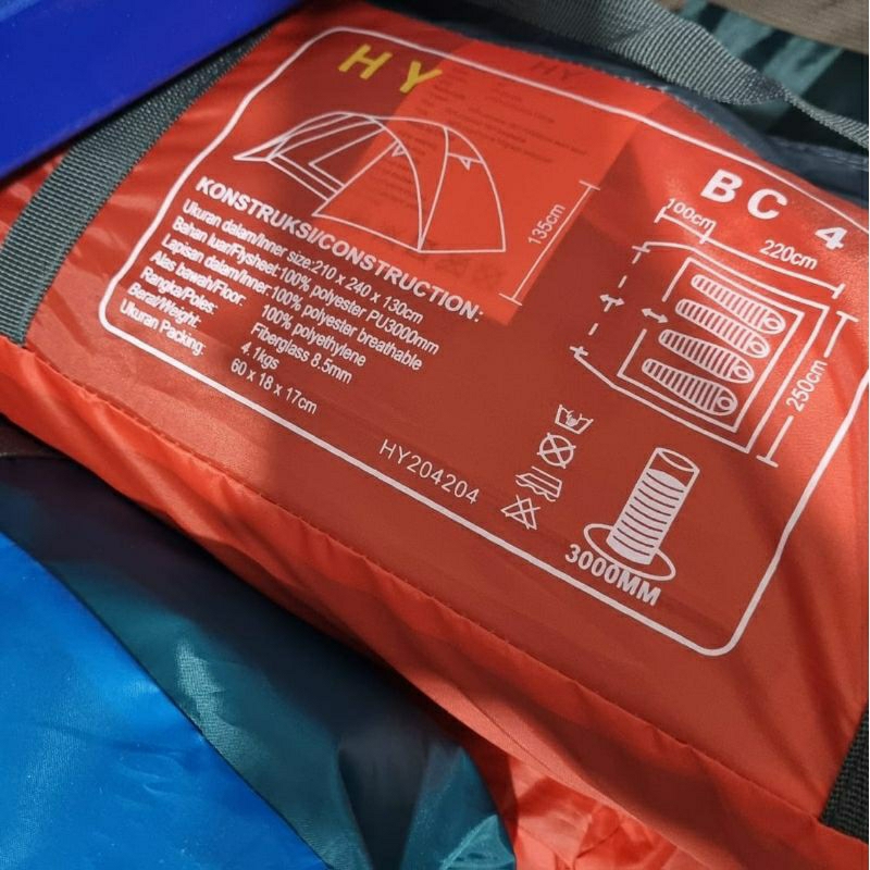Tenda Kapasitas 4 Orang Double Layer Tenda Dome kapasitas 4 Tenda Camping Tenda Borneo