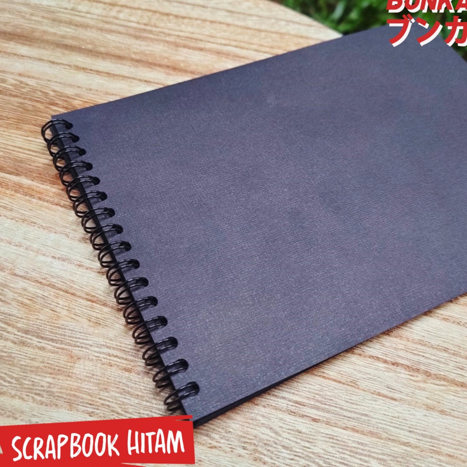 

FG2 Scrapbook Hitam A5 Aesthetic Album vintage buku catatan story book kado anniversary valentine cowok cewek