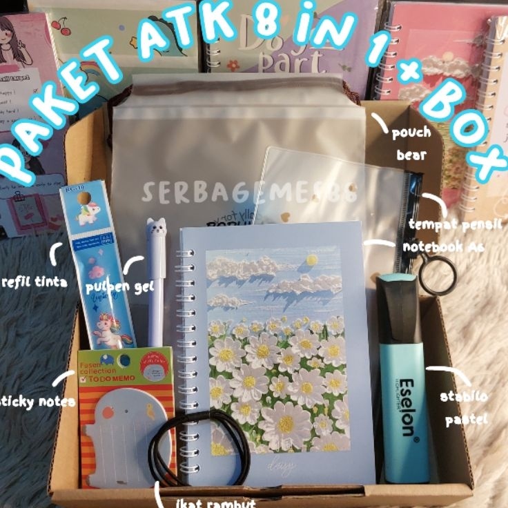 

Serba Istimewa serbagemes88 PAKET ALAT TULIS 8IN1 STATIONERY SET HADIAH LUCU HAMPERS KADO GIFT BOX ALAT TULIS SET PAKET ALAT TULIS SEKOLAH STATIONERY SET FANCY STATIONERY SET AESTHETIC KADO UNIK UNTUK PEREMPUAN DAN LAKI LAKI BUKU