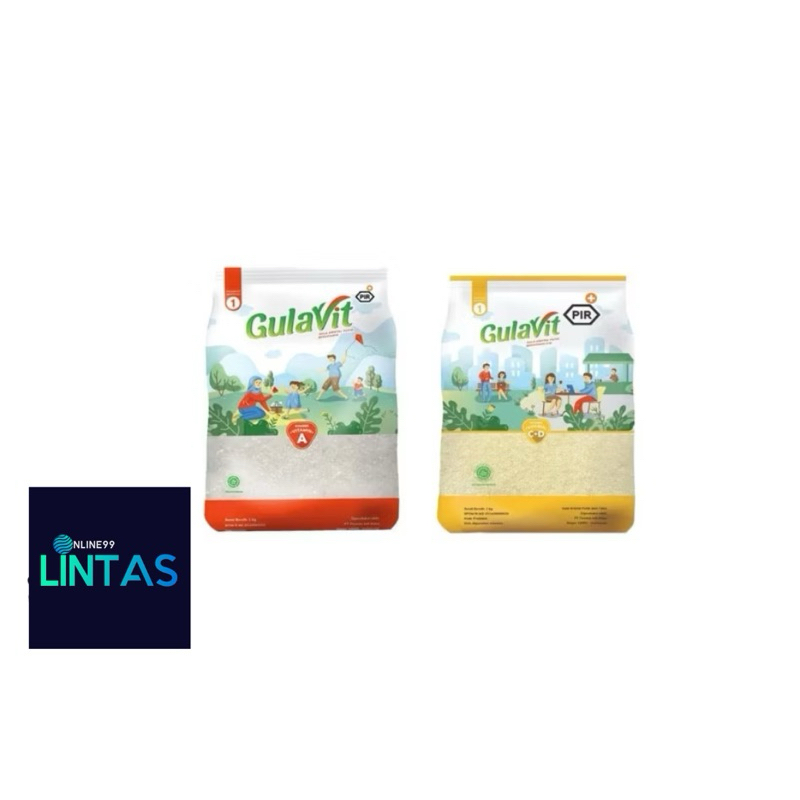 

GULA VIT 1 KG GULA PASIR KEMASAN DENGAN VITAMIN A / C+D PER DUS ISI 20 PCS