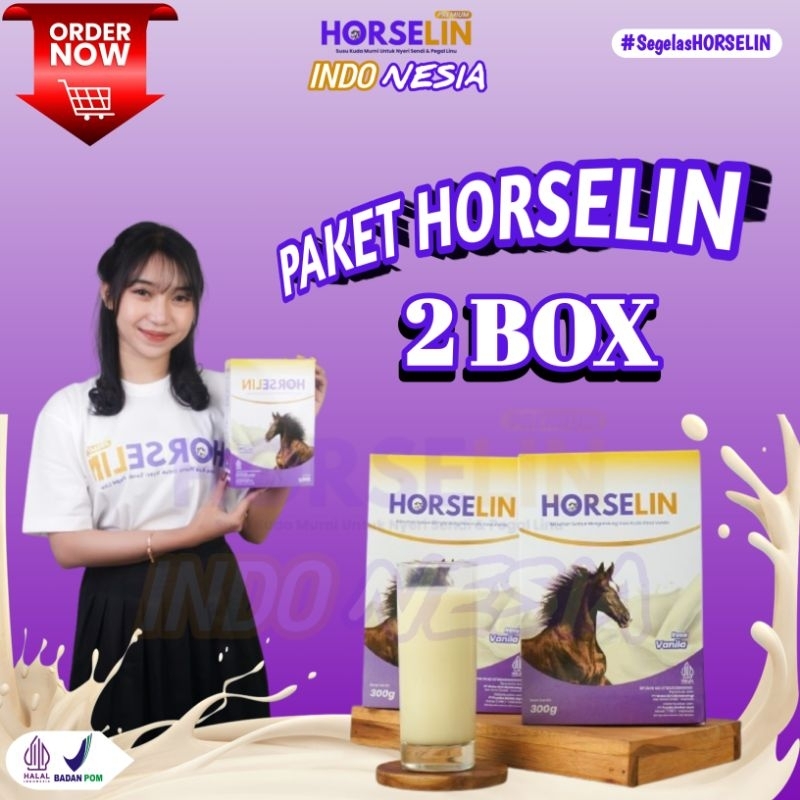 

HORSELIN Susu Kuda Premium 300gr Asli Original Atasi Nyeri Sendi dan Daya Tahan Tubuh - 2 BOX