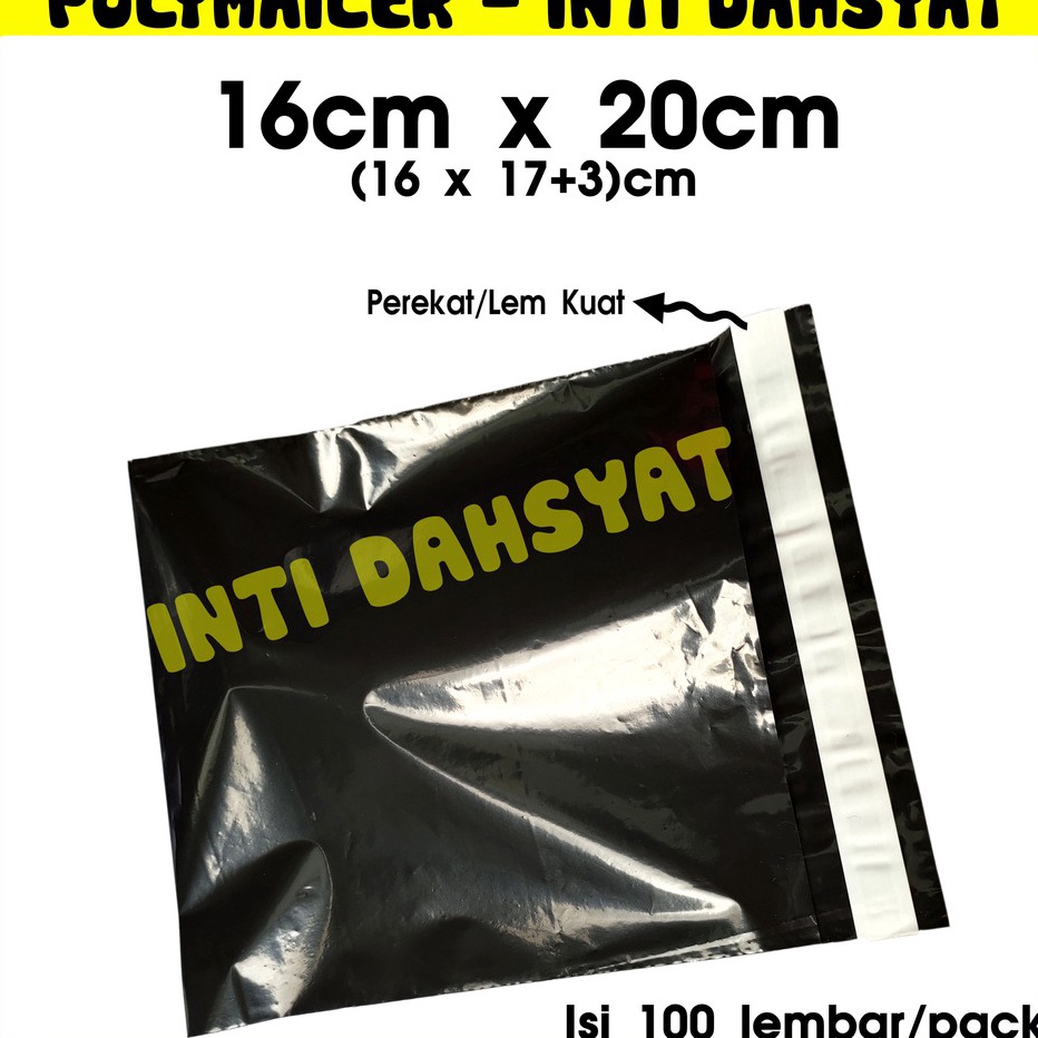 

Diskon POLYMAILER HITAM GLOSSY 16x2 16x17 3 Sealtape Isi 1lembarpack Plastik Kemasan OnShop