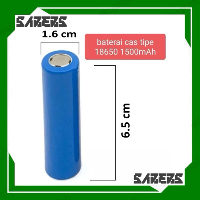 SABEBS - BATERAI 18650 CAS BIRU POLOS 18650 MICROPHONE BATERAI SENTER TAKTIKAL baterai