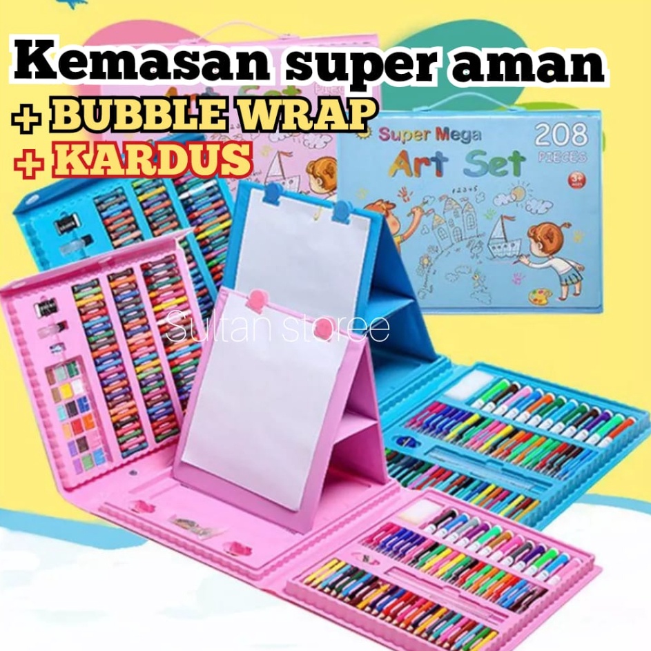 

Ready Terbatas Art set Crayon Anak Pengasah 28pcs DAN 15pcs Set Alat Menggambar Melukis anak