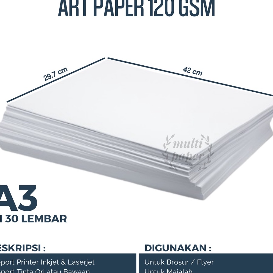 

KI3 Kes Art Paper A3 12 gsm Isi 3 Lembar Art Paper A3 12 gr