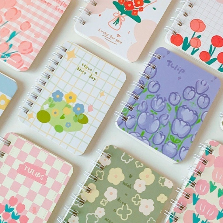 

Hemat Winze 4Pcs M Notebook Set Buku A7 Lucu Spiral Notebook Aesthetic Korea Spiral Buku Catatan Cute Poble Notepad Small Diary Planner