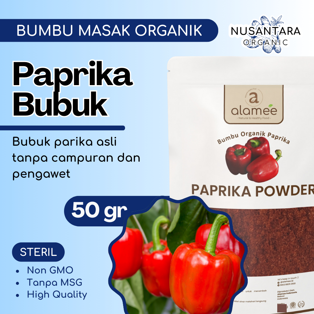 

ALAMEE Bubuk Paprika 50 gram Bell Pepper Powder Cabe Bumbu Masak Dapur Organik Rempah Rimpang