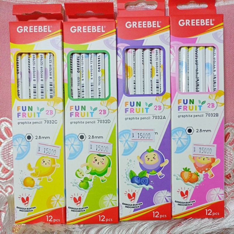 

PENSIL 2B GREEBEL 2B 7032 FUN FRUIT PACK