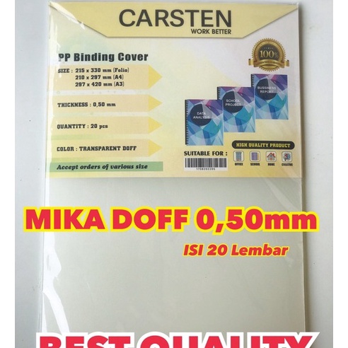 

KI3 Cover Jilid Mika Doff PP Pasir 5 isi 2pc Bantex Daiichi