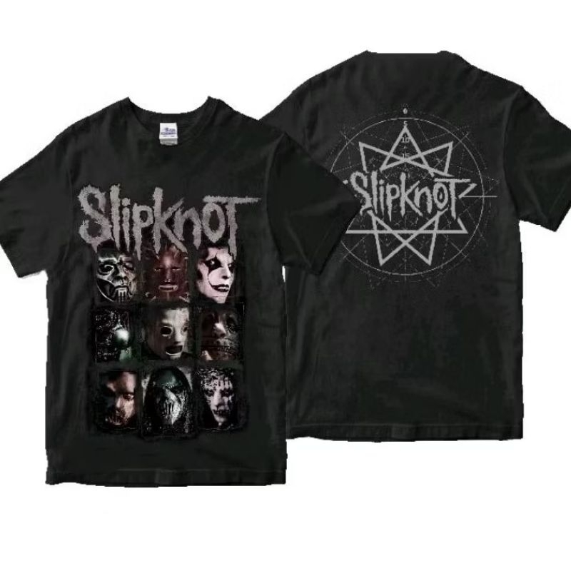 Kaos band SLIPKNOT - FACES CREATURES Premium tshirt metal baju Slipknot xtab distro KAOS MUSIK