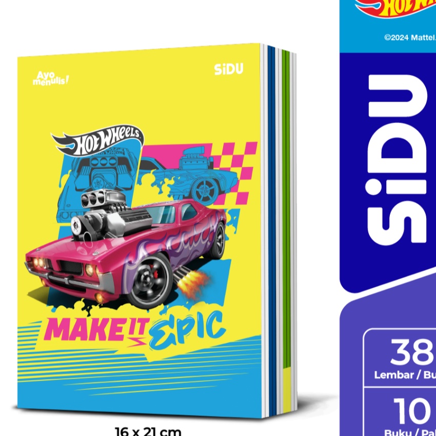 

KF7 SiDU Buku Tulis Hot Wheels 38 Lembar 1 buku