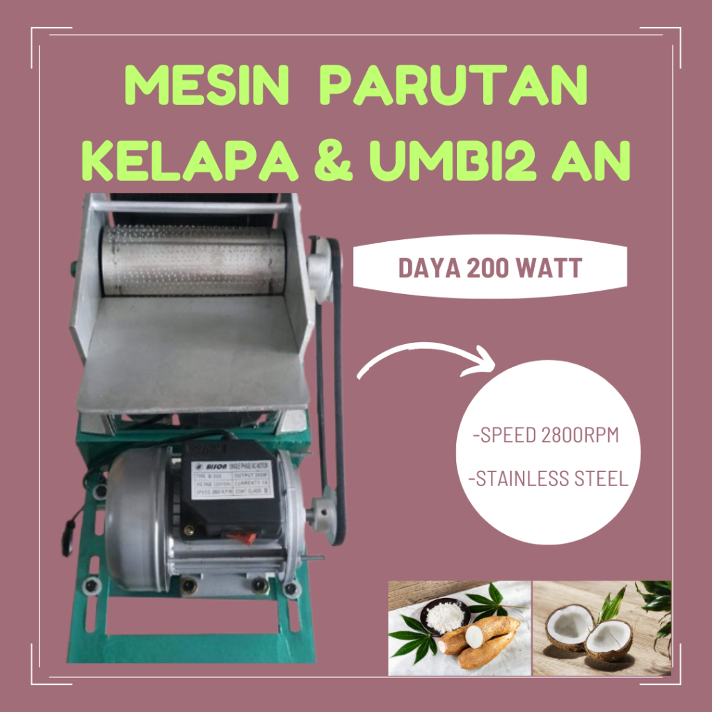 MESIN PARUT SINGKONG LISTRIK / PARUTAN MULTIFUNGSI / PARUTAN KELAPA LISTRIK