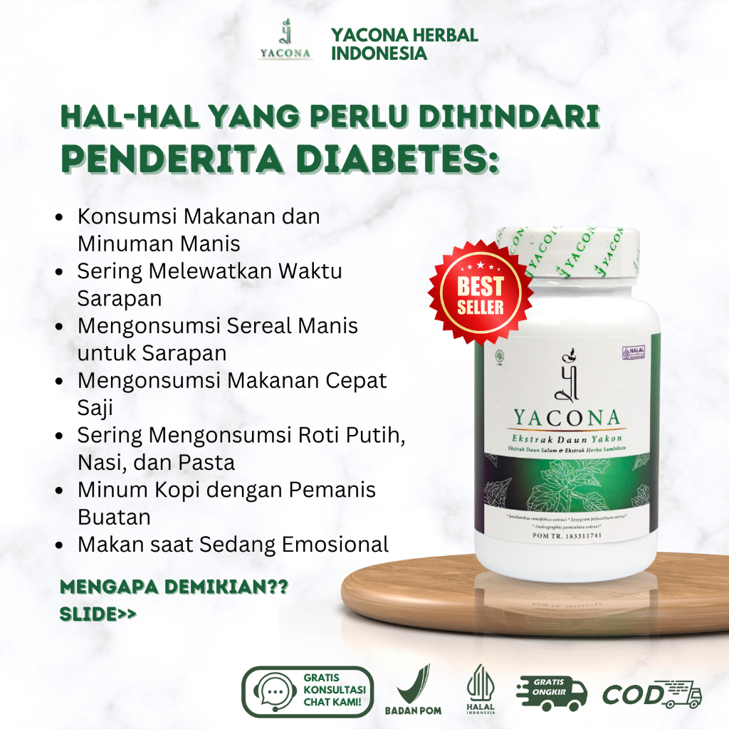 YACONA 1 Botol Obat Herbal Diabetes Paling Ampuh